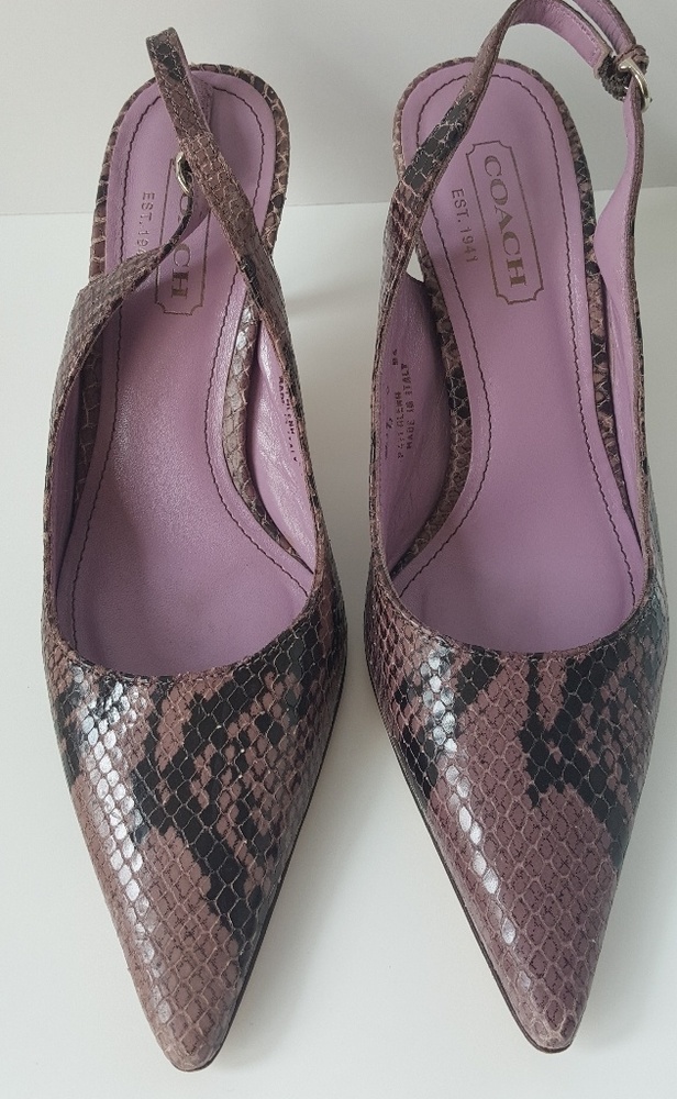 Coach P471 Alena 6 B: Purple and Black Snake Print